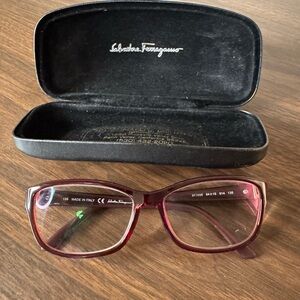 Salvatore Ferragamo SF2690 Red Eyeglass Frames Italy Gancini Hinge w/ Case 54□15